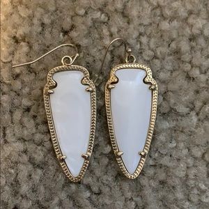 White Kendra Scott earrings